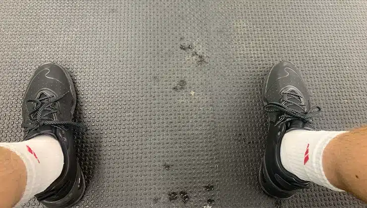 photo of puma fuse sneakers on feet