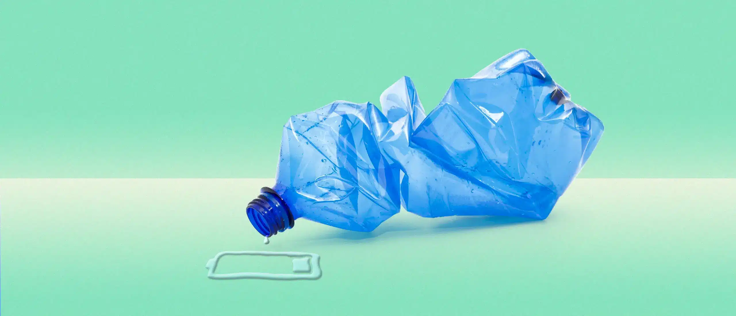 Crumpled water bottle