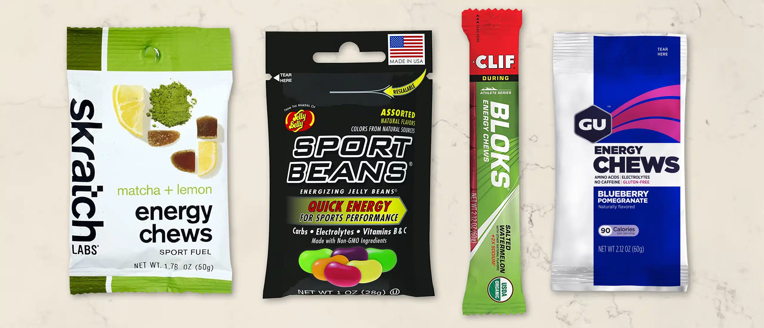 A selection of energy chews
