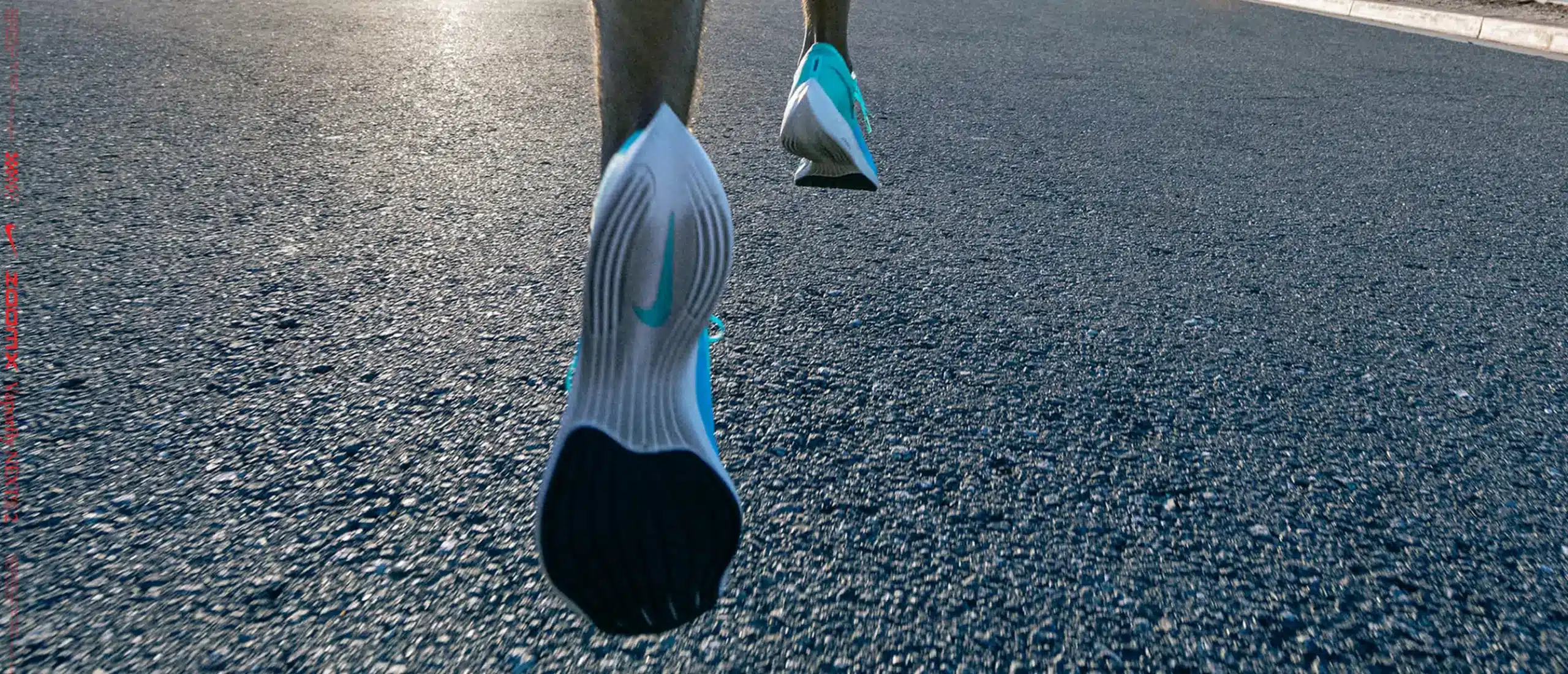 man running in Nike Zoom sneakers