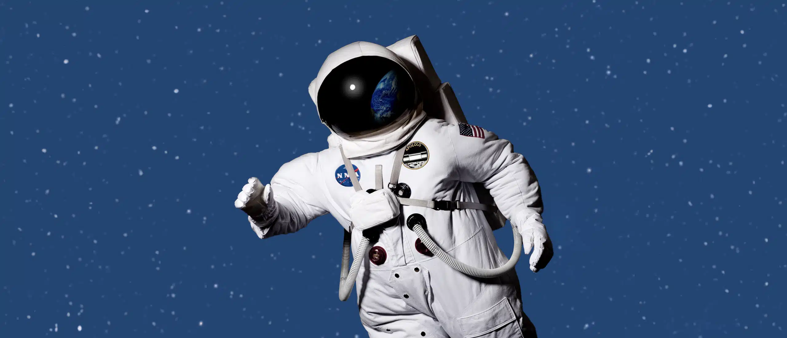 astronaut on a blue background
