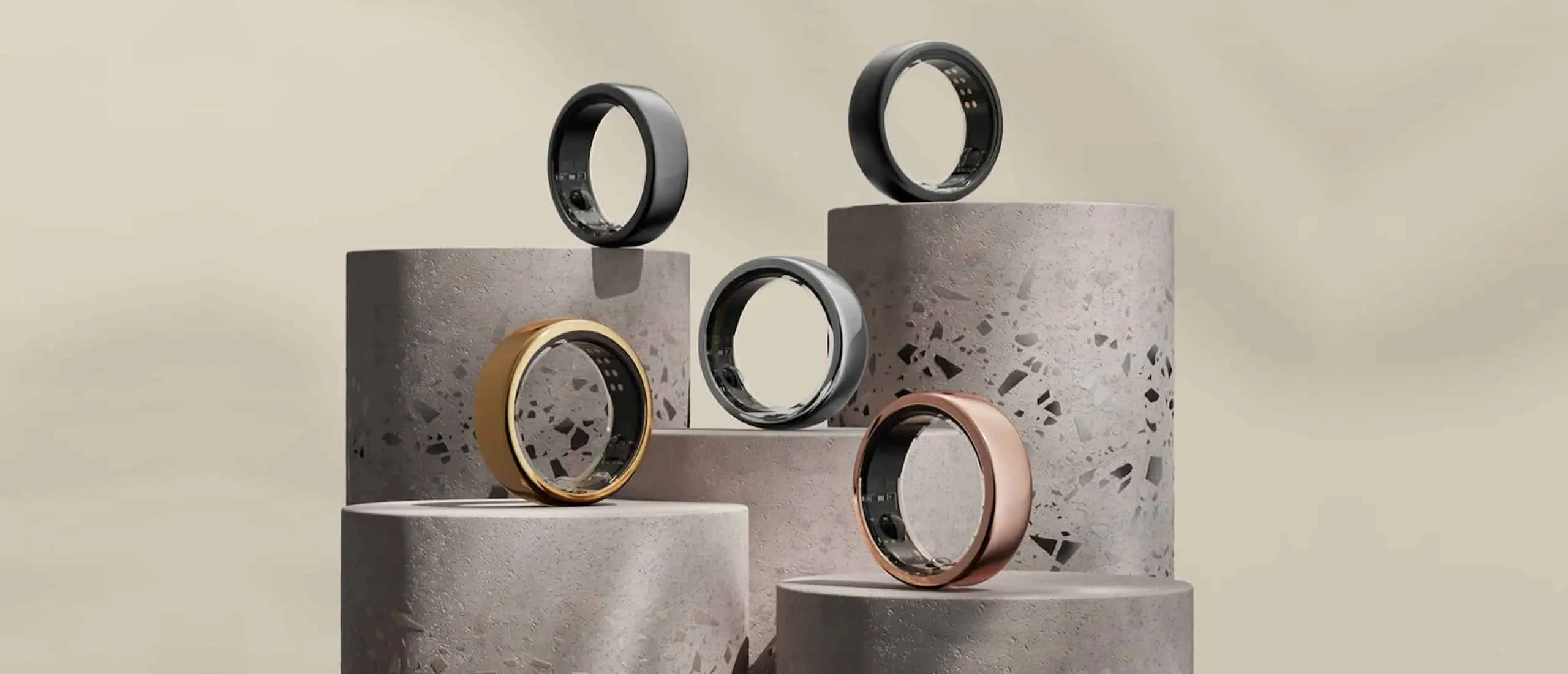 five Oura Rings