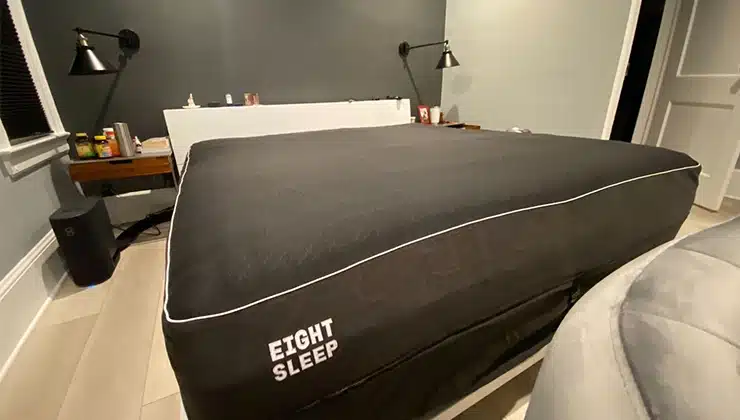 eight sleep product covering large mattress