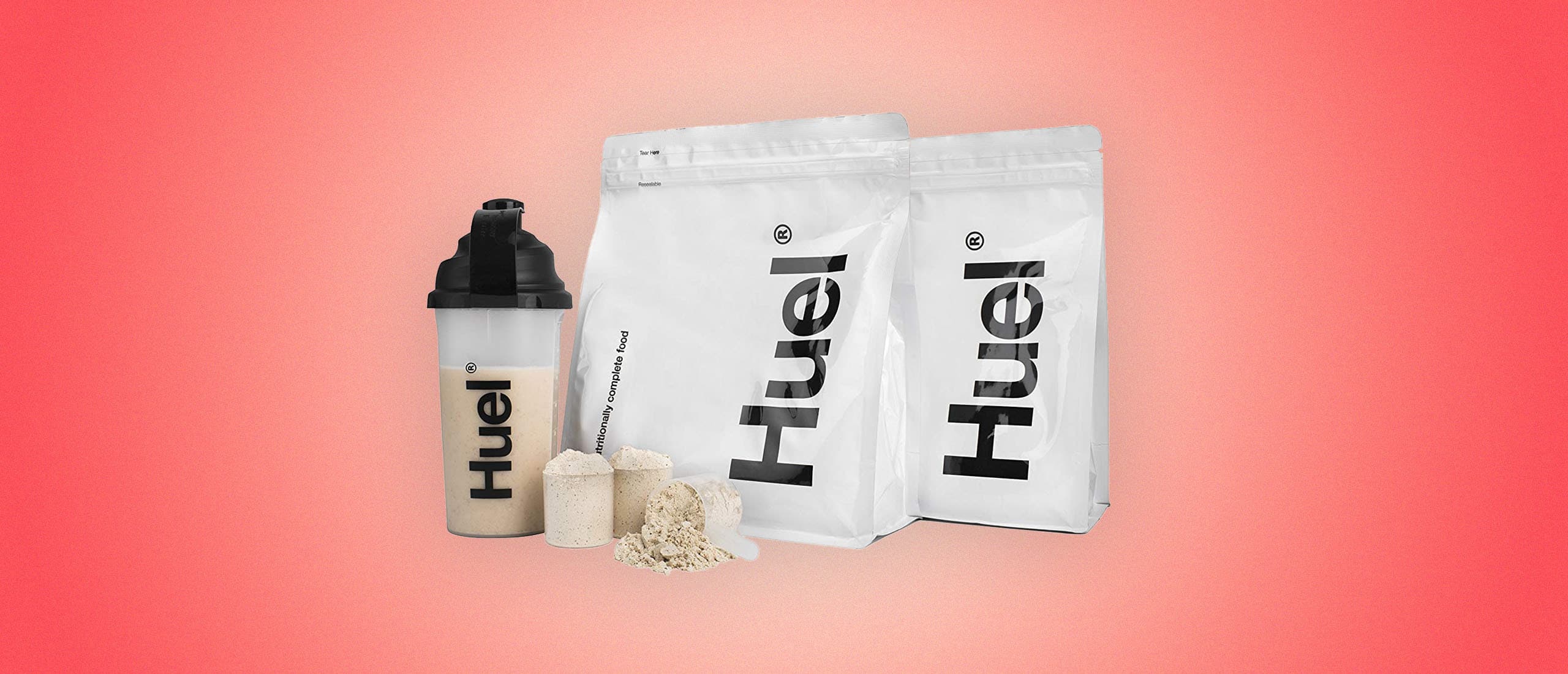 Three Huel products in a row