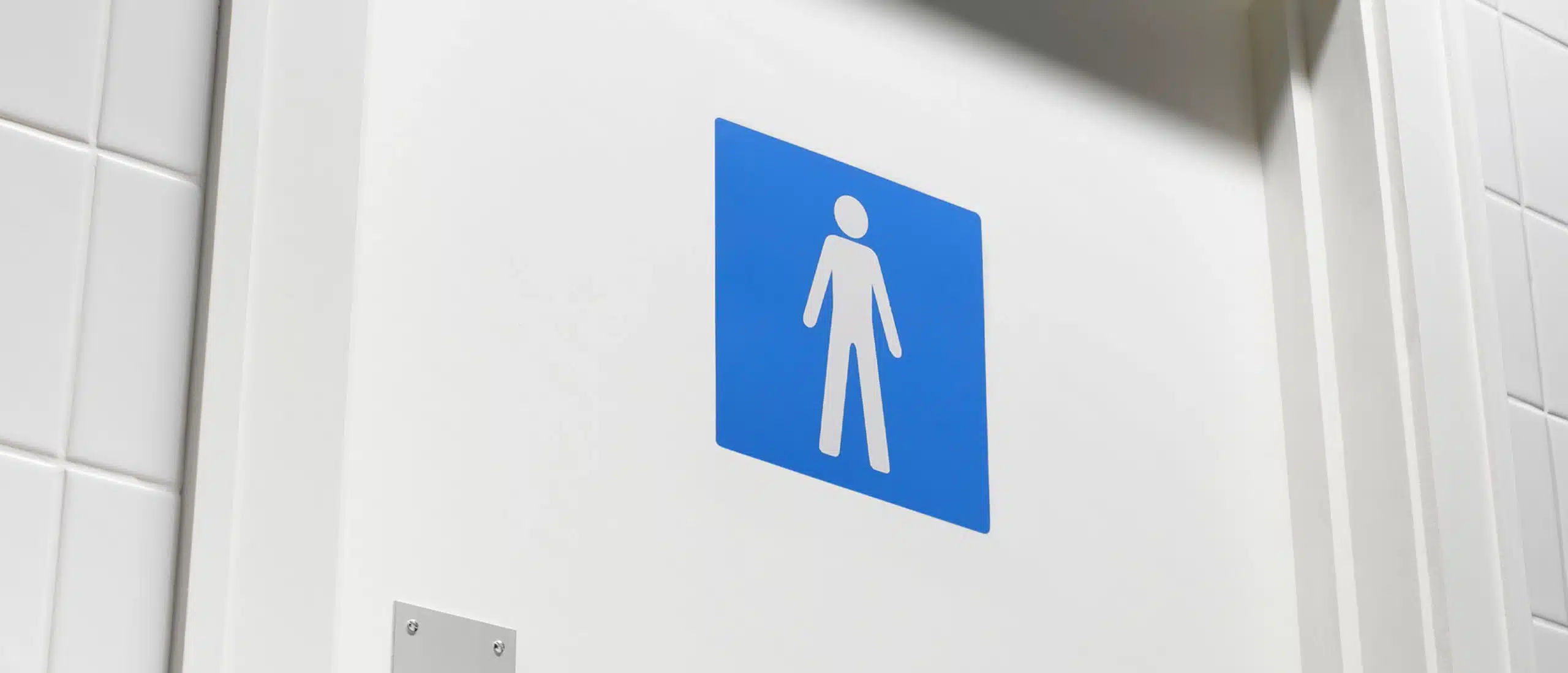 A men's bathroom sign